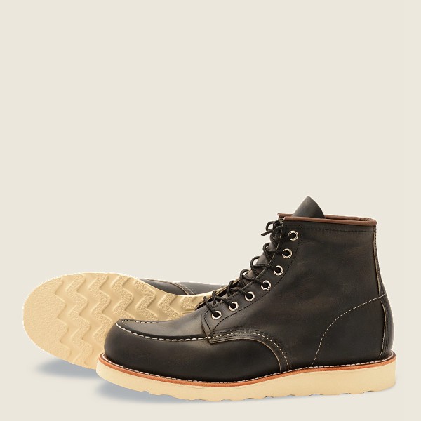 Botas Red Wing Heritage Hombre Grises Oscuro - Classic Moc - 6-Inch Rough & Tough Cuero - 748-DCXJNE